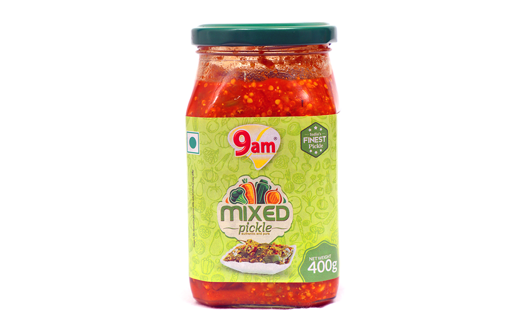 9am Mixed Pickle    Glass Jar  400 grams